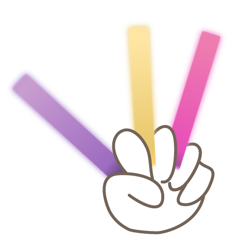 Icondecotter アイドル応援サイリウム紫黄色ピンク あなたのtwitterアイコンをデコレーション アイコンデコッター