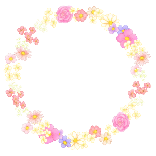 Icondecotter 花フレーム ピンク あなたのtwitterアイコンをデコレーション アイコンデコッター